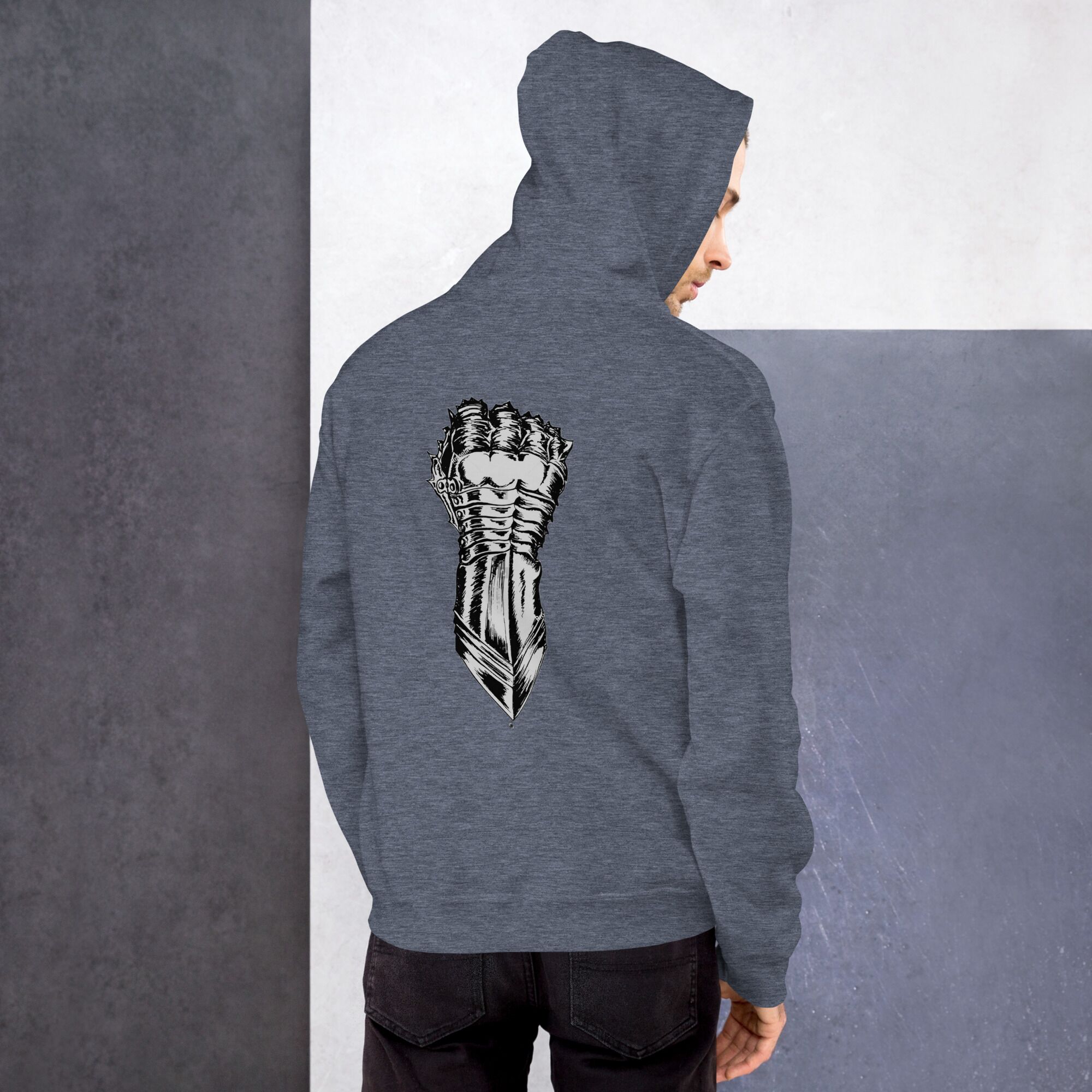 Black gauntlet Unisex Hoodie - Image 6