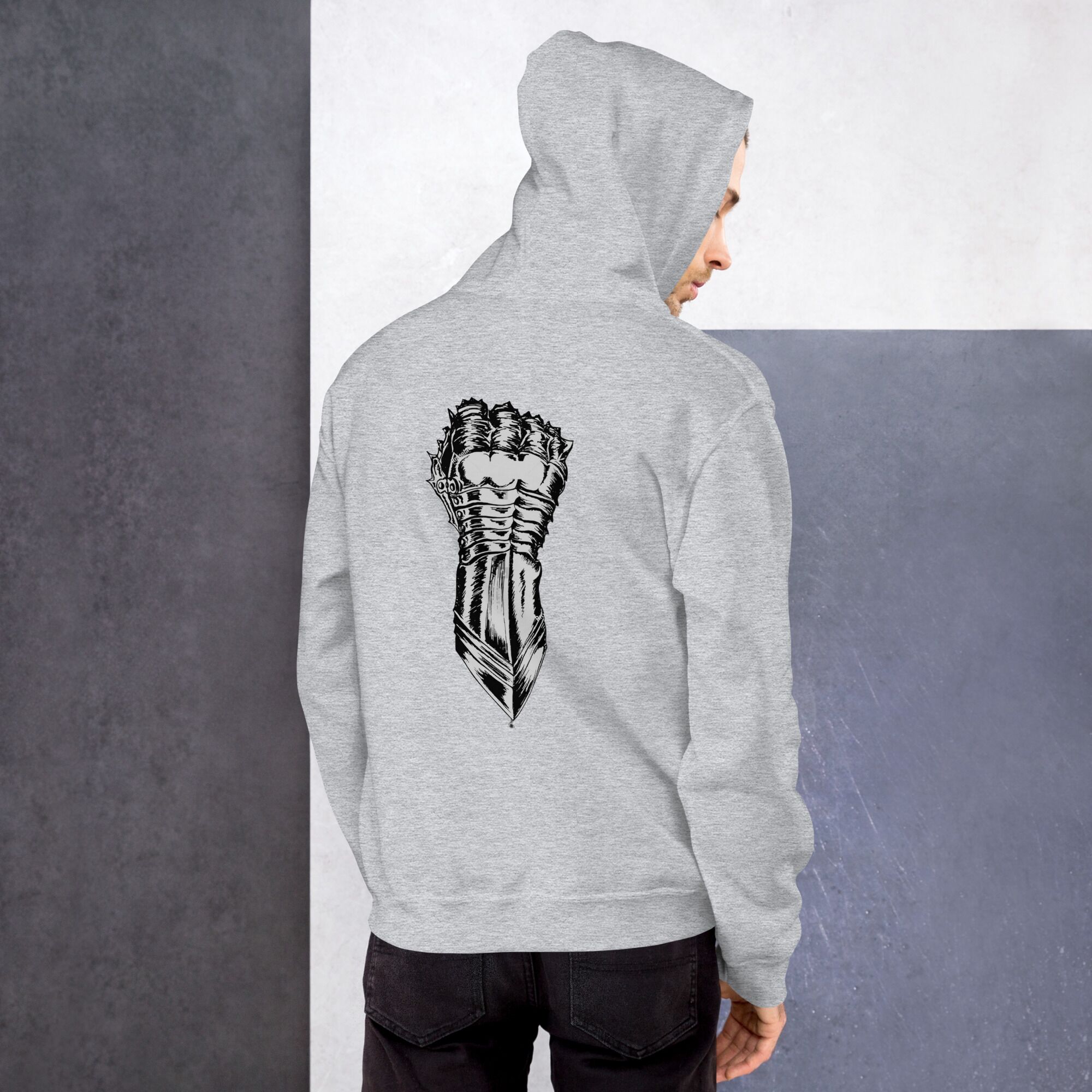 Black gauntlet Unisex Hoodie - Image 10